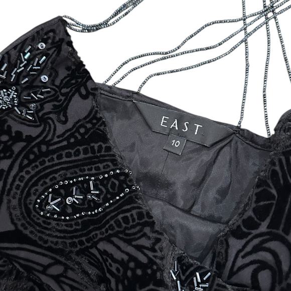 Vintage EAST Beaded Paisley Velvet Gown - Picture 4 of 9